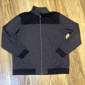 Banana Republic Knit Jacket Zip Front Colorblock Long Sleeve Size XLarge Men's